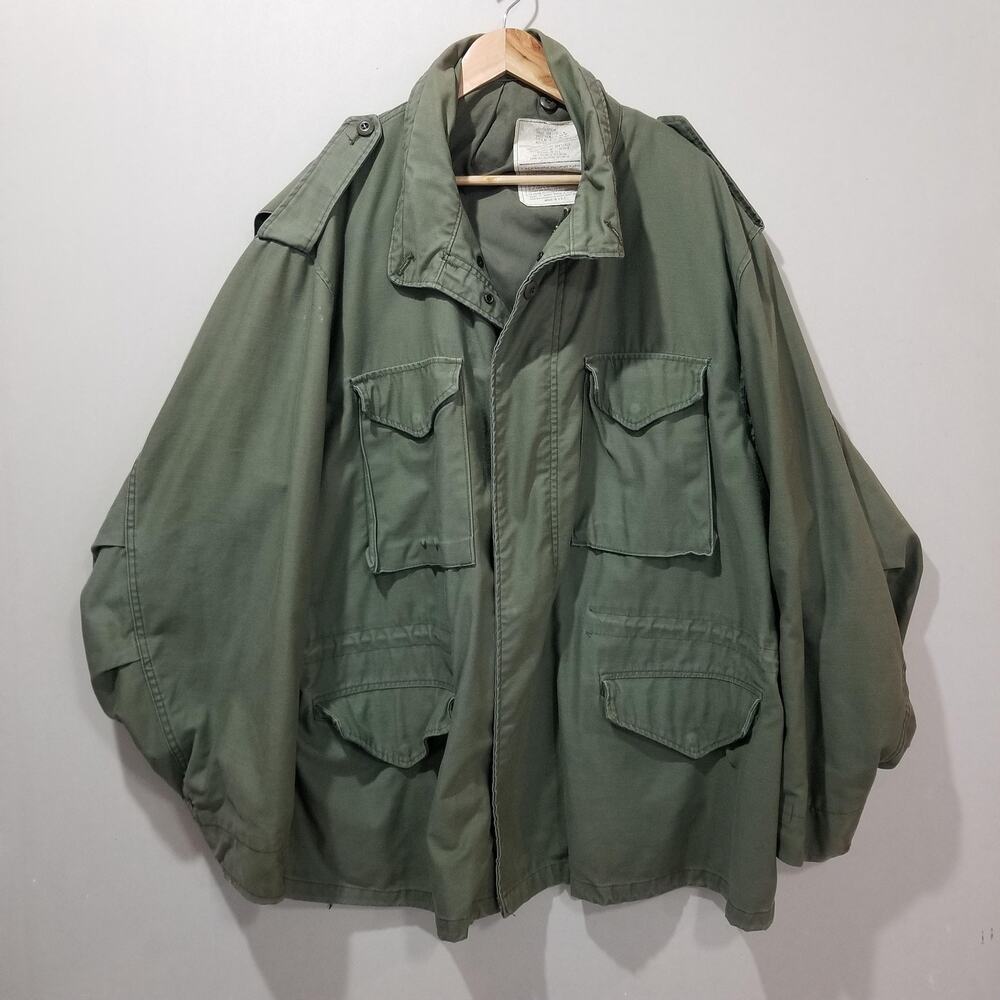 Vintage Alpha Industries Coat Mens XXL Green M-65 Cold Weather Field Jacket USA